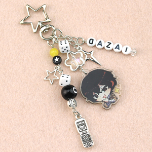 BSD Dazai Osamu และ chuuay พวงกุญแจแฟชั่นโลหะอัลลอยด์พวงกุญแจแรงบันดาลใจ <span class=keywords><strong>bungou</strong></span> <span class=keywords><strong>stray</strong></span> Dazai Osamu และ chuuay - Product Image 5