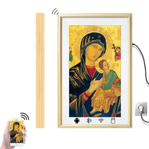 Usingwin 21.5'' wifi NFT digital picture frame with multi-user share photos videos and digital art picture Android 9.0