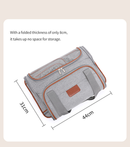 HB PET-Hunde katzen rucksack mit großer Kapazität Solid Out going Carrying Trolley Case Button Atmungsaktive Handtasche Praktisch zum Tragen - Product Image 3