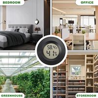 Termometer higrometer Digital Mini, alat pengukur suhu kelembapan untuk rumah, kantor, reptil, mobil, rumah kaca, Lab, terarium