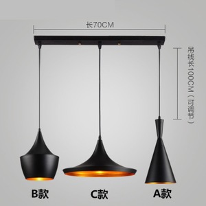โคมไฟห้อยเพดานสไตล์มินิมอล นอร์ดิก ขั้วหลอด E27 LED หัวเดียว สำหรับร้านอาหาร บาร์ - Product Image 3