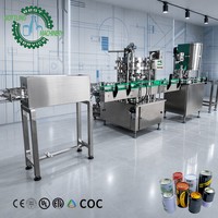 Ligne de remplissage automatique économique 1200 CPH pour boissons gazeuses avec système de pression de balance précise