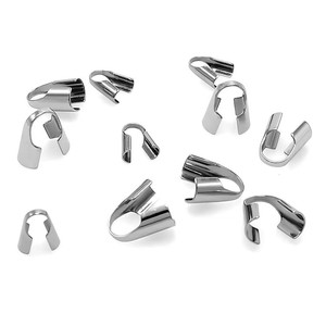 Connecteurs à sertir en acier inoxydable 304, clips de fixation pliables pour extrémités de colliers/bracelets, accessoires de <span class=keywords><strong>fabrication</strong></span> de bijoux DIY - Product Image 3