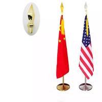 Support de drapeau en aluminium personnalisé, base de fanion de table élégante pour bureau, réglable, étanche, couleur personnalisée, utilisation publicitaire, fabrication en usine