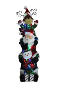 Overlapping Reindeer, Santa Claus & Snowmen with <b>LED</b> <b>Lights</b> - Product Image 2