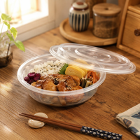 Couvercle de boîte alimentaire jetable pour micro-ondes, sans BPA, en PP de qualité alimentaire, double couche, design moderne pour restaurant, boîte à emporter, boîte à lunch