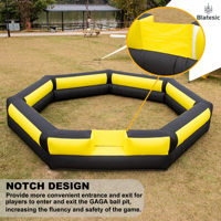 Terrain de jeu gonflable commercial en PVC pour piscine à balles, terrain de Gaga Ball portable, adapté aux adultes et aux enfants, pour les jeux en plein air