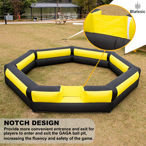 Terrain de <span class=keywords><strong>jeu</strong></span> gonflable commercial en PVC pour piscine à balles, terrain de Gaga Ball portable, adapté aux adultes et aux enfants, pour les jeux en plein air - Product Image 4