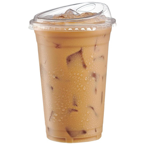 Gobelets en plastique jetables écologiques personnalisés de qualité alimentaire 12/14/16/18/20/24oz en PET transparent avec couvercles pour boissons froides, café glacé - Product Image 2
