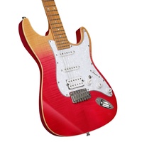Custom D-210 Baked Maple Neck ST Guitar DIY Kit Firefly Guitar Strings Electric 22 Fret Professional Blue Electric Guitar