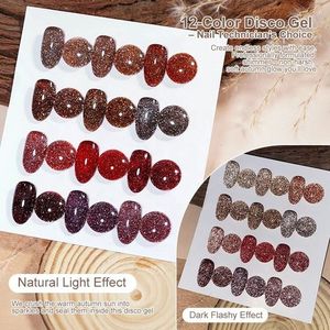 ยาทาเล็บเจลเพชรสะท้อนแสง 12 สี คุณภาพสูงแบบกำหนดเองได้ - Product Image 2