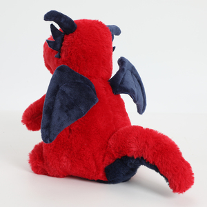Red &amp; Navy Dragon Plush, Horned &amp; Winged Stuffed <strong>Monster</strong>, Customizable Plush Toy for All Ages - Product Image 5