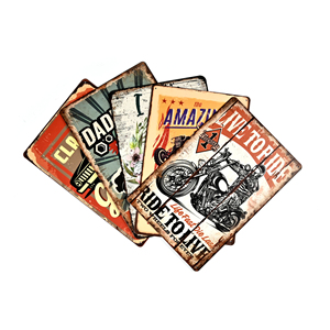 Letreros de pared <span class=keywords><strong>vintage</strong></span> de diseño personalizado Letreros de hojalata Retro <span class=keywords><strong>Vintage</strong></span> decorativos Placa de metal Señales de tráfico de metal - Product Image 6
