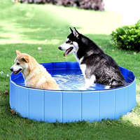 Hartplastik PVC Auslaufsicherer Schwimmpool Hunde-Watpool Zusammenklappbare Haustier-Badewanne für Kleine Mittlere Große Hunde Wasserbecken
