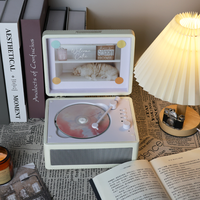 Lecteur CD portable rétro sans fil multifonction avec lecteur de carte USB et TF, mini cadeau, haut-parleurs alimentés par batterie de haute qualité sonore