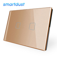 Smartdust AU US Kaca Temper 2 Gang 1 Jalur Otomatisasi Rumah Tuya Zigbee 3.0 Smart Electric Case Wall WIFI Switch