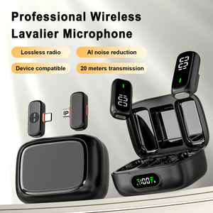 Système de microphone cravate sans fil <span class=keywords><strong>Micro</strong></span> Wireless S50 avec étui de charge pour diffusion en direct, vlogs, podcasts - Product Image 2
