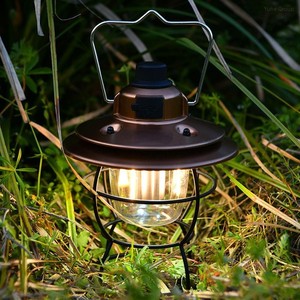 Lampe rétro en métal LED multifonctionnelle, étanche IP54, pour la pêche, les voyages, l'éclairage décoratif, lanterne de camping portable - Product Image 5