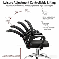 Fauteuil pivotant silencieux multicolore avec dossier en maille respirante, accoudoirs fixes en plastique, base chromée réglable en hauteur, pour hôpitaux, hôtels et usage commercial