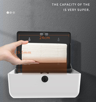 Distributeur de papier plié mural CDWK en ABS pour bureau et salle de bain