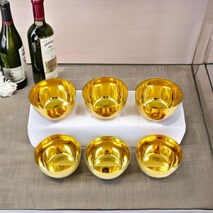 Juego de 6 Tazones de Acero Inoxidable de Primera Calidad, Grado 202, con Revestimiento PVD Dorado, Estilo Moderno y Lujoso, Elegantes, Duraderos, Pulidos y Ecológicos - Product Image 3