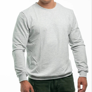 T-shirt décontracté à manches longues pour homme, col rond, en mélange de coton chaud et respirant, extensible, pour le sport, production en gros OEM ODM - Product Image 1