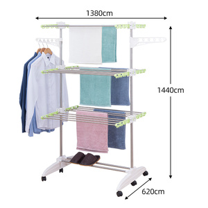 Étagère à vêtements, ligne à <span class=keywords><strong>linge</strong></span> d'intérieur et longue, suspension, porte-vêtement - Product Image 2