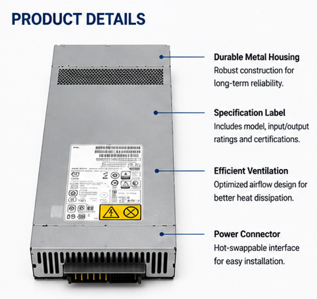 For IBM 01LJ901 Redundant Switching Power Supply for Server