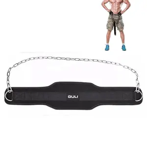 Pullup Squat Weighted Fitness Gym Lifting Belt Portable Weight Lifting Belts Powerlifting Dip Belt With Steel Chain