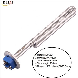 120V 1650W con 1,5 ''Tri-abrazadera plegable <span class=keywords><strong>a</strong></span> tipo de <span class=keywords><strong>elemento</strong></span> calentador de agua <span class=keywords><strong>elemento</strong></span> de calefacción para cerveza - Product Image 3