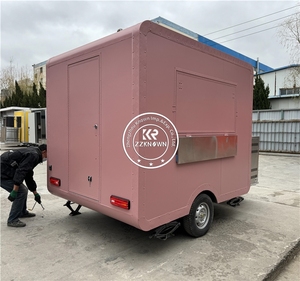 Highly Towing OEM Stainless Steel pink Food Trailer Ice-cream Truck With Water System for Sale in Uk - Product Image 3