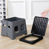 Toilette de Camping pliante portable pour une utilisation en extérieur commodité d'urgence de voiture autonome pour les jardins de camping et la navigation de plaisance