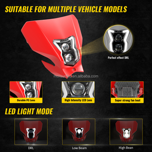 Phare LED rouge homologué Emark pour Honda CRF450XR <span class=keywords><strong>CRF450L</strong></span>/RL 2019 2020, système d'éclairage pour moto tout-terrain - Product Image 4