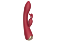 Vibromasseur gonflable en forme de lapin pour femmes, double stimulation, 10 modes de vibration, rechargeable par USB, étanche, en silicone
