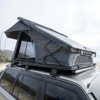 Tente de toit rigide triangulaire, carpa de techo, tente de camping pliable pour voiture, tente de toit rigide en aluminium avec panneau solaire
