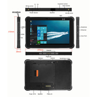 Tablette robuste 10.1 pouces Intel Celeron N5100 Win11 Pro tablette d'empreintes digitales tablette robuste extérieure PC