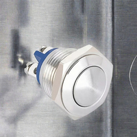 Interrupteur à bouton-poussoir en acier inoxydable IP65 16 mm avec combinaison 1NO 36V 2A pour contrôle industriel CE RoHS