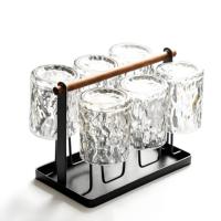 Ensemble de 6 verres en verre épais résistants à la chaleur de 300 ml, verres à boire transparents réutilisables pour le thé, le lait, le jus, la bière, lavables au lave-vaisselle