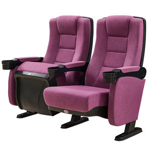 Sillas de auditorio de <span class=keywords><strong>cine</strong></span> con respaldo alto de plástico plegables azules modernas baratas 2022 - Product Image 1