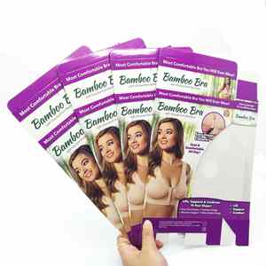 Glossy Custom Printed Paper Fabric Bra Underwear Packaging <b>Box</b> with Clear Window - Product Image 2