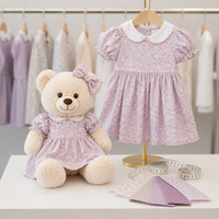 Ensemble de chaussures à fleurs assorties pour ours en peluche de 40 cm, pour filles, vêtements de poupée personnalisés OEM/ODM, série mode en PU, à faire soi-même