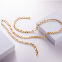 6/7/8MM en relieve NK, cadena Retro de un solo botón, pulsera de acero inoxidable para mujer, chapado en oro al vacío, estación internacional de 18K