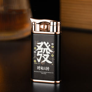 Encendedores de Gas de Metal grabados personalizados, accesorios para fumar a prueba de viento de arco, inimitables para regalos de negocios al aire libre - Product Image 2