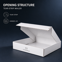 Boîte d'expédition en carton ondulé à 3 couches avec bande de déchirement, personnalisée et imprimée, pour l'e-commerce, robuste, pour l'emballage de vêtements