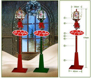 Figura de <span class=keywords><strong>farola</strong></span> de Navidad de gran tamaño, con luz - Product Image 3