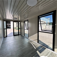 Maison mobile en acier préfabriquée extensible de 20 pieds avec toilettes, espaces de vie et bureaux pour usage résidentiel, bureautique et hôtelier