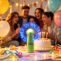 Ventilador de Mano Eléctrico Pequeño Personalizado de Fábrica con Logotipo Empresarial, Regalo de Verano, con LED Intermitente y Funcionamiento a Batería