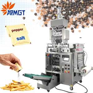 Máquina de empaque de sachés de sal y pimienta 5g Ajo-Polvo de chili Granulos Especias Pequeña automática 4 lados sellados - Product Image 1