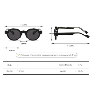 Gafas de Sol de Diseño para Mujer, Estilo Vintage, TR90, Diseño Italiano 2026, Gafas Personalizadas, Gafas de Sol Redondas - Product Image 4