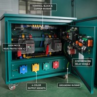 Armoire de raccordement au réseau personnalisable Haowei HWTQ-400 380V 400V IP54 Intérieur Isolation Classe F 2kV Résistance à la synchronisation du générateur